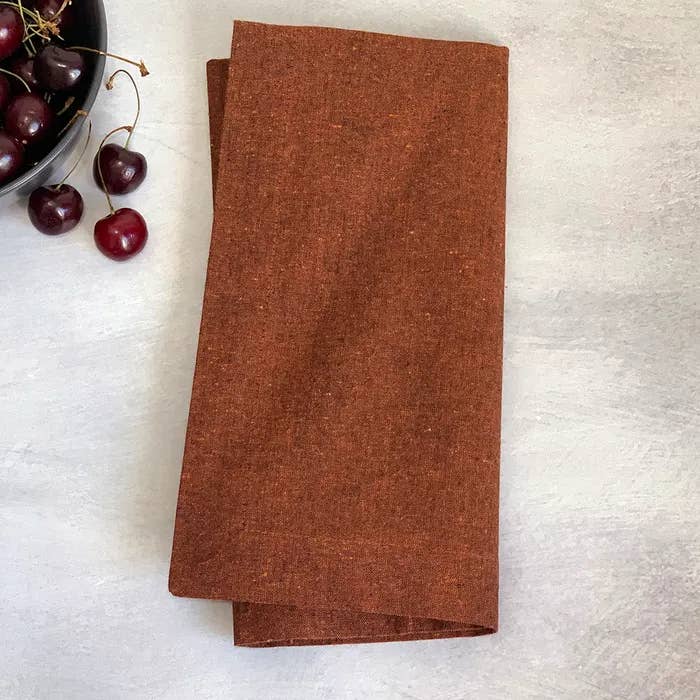 Recycled Cotton Rust Napkin, 100% Cotton, Set of 4 for wholesale by Bombacio