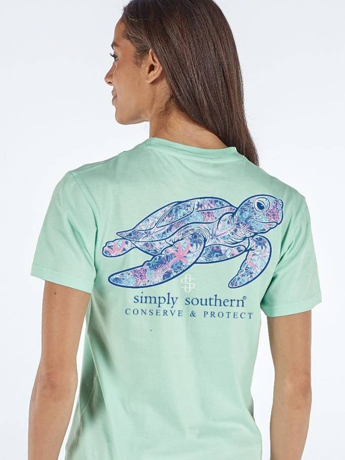 simply southern - Wholesale Screen Printed T-Shirt - Women's - SS-TRACKT7-REEF-MINT