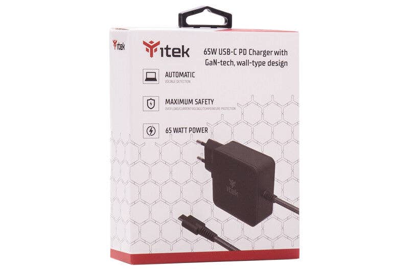 ITEK - Wholesale Power Adapter - Wall charger for Notebook and USB-C Devices - PD - 65W - GaN Technology3