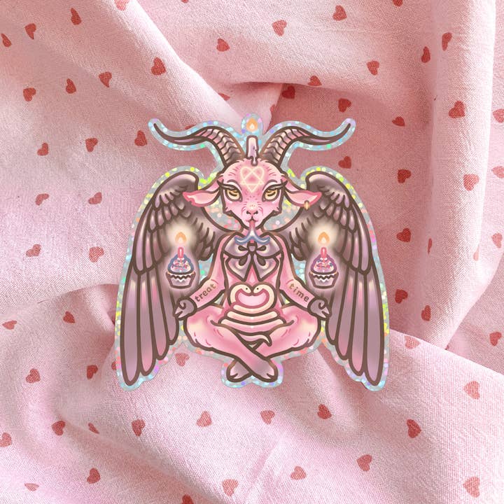 Dessert Baphomet Sticker for wholesale by Black Serotonin
