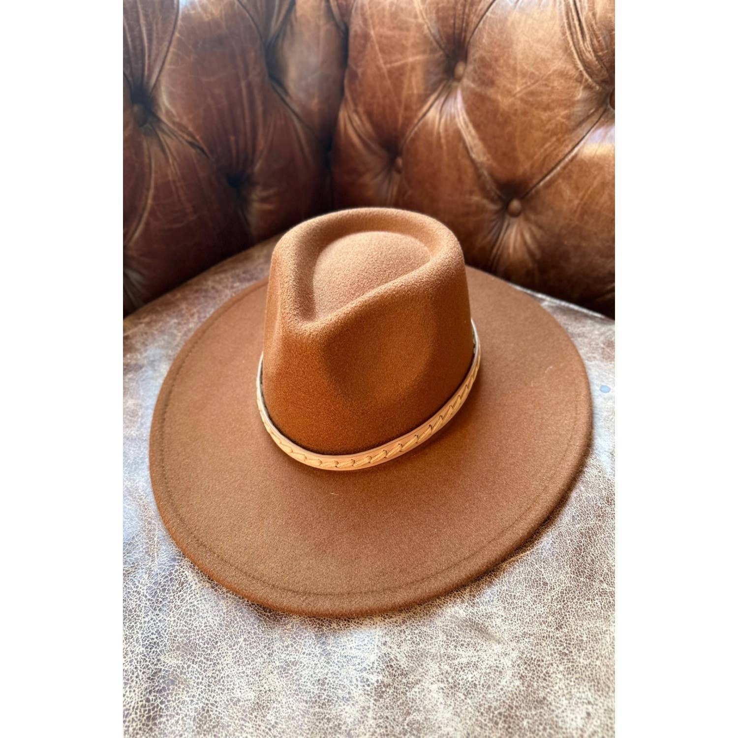 Bella Betty – wholesale Fedora – Women’s – Wide Brim Vegan Felt Rancher Hat with Braid Leather16