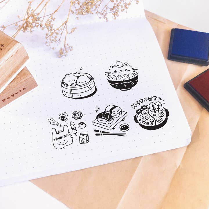 Poyura - Wholesale Rubber/Decorative Stamp - Sushi Wooden Stamp5