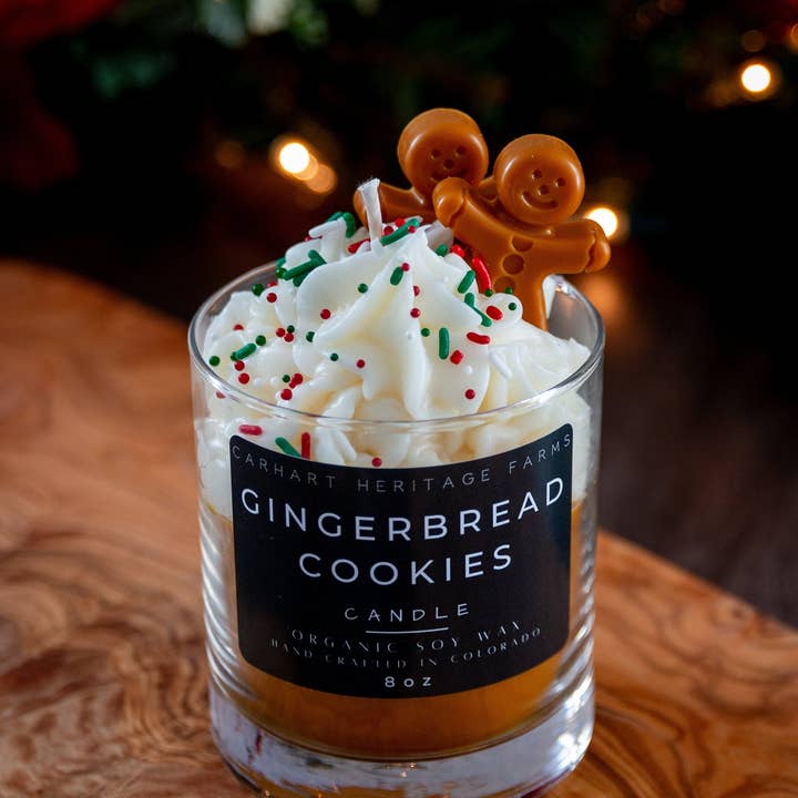 Carhart Heritage Farms - Wholesale Novelty Candle - Gingerbread Cookie Holiday Dessert Candle