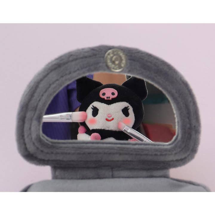 K-Wonderland - Wholesale Coin purse – Women’s - Kuromi Fluffy Coin Pouch with Keychain and Mirror6
