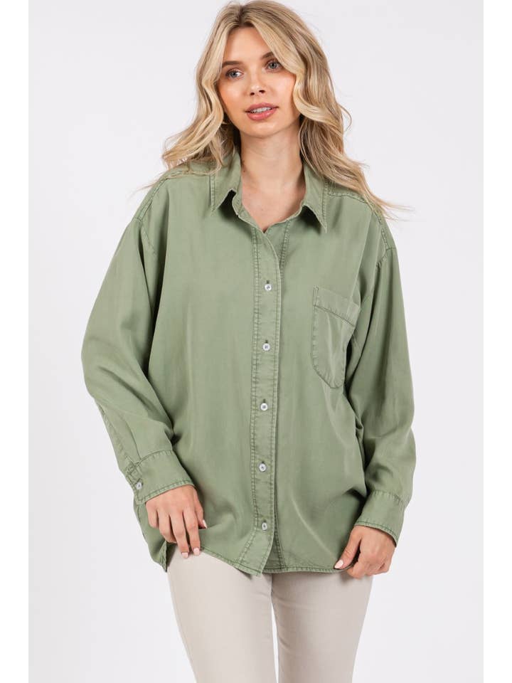 ZiA Apparel – wholesale Buttoned-down shirt – Women's – V-NECK LAPEL COLLAR SHIRT 5