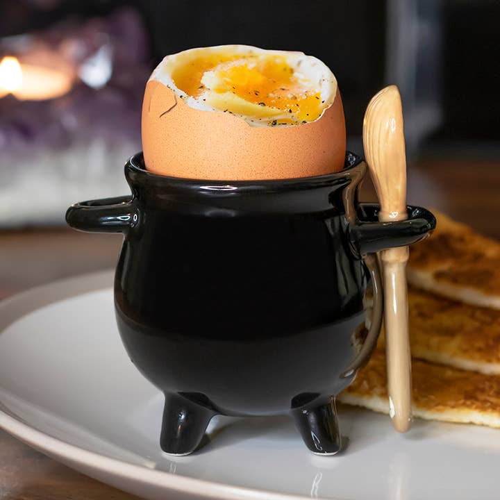 Gothic Halloween Cauldron Egg Cup with Broom Spoon and other Purchase wholesale egg cups. Free returns & net 60 terms on Faire trending on Faire.