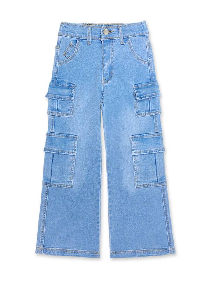 Cutie Patootie Clothing - Wholesale Jeans - Kids - GDP-23-89151B Girl's Denim Jeans w/ 4 Cargo Pockets