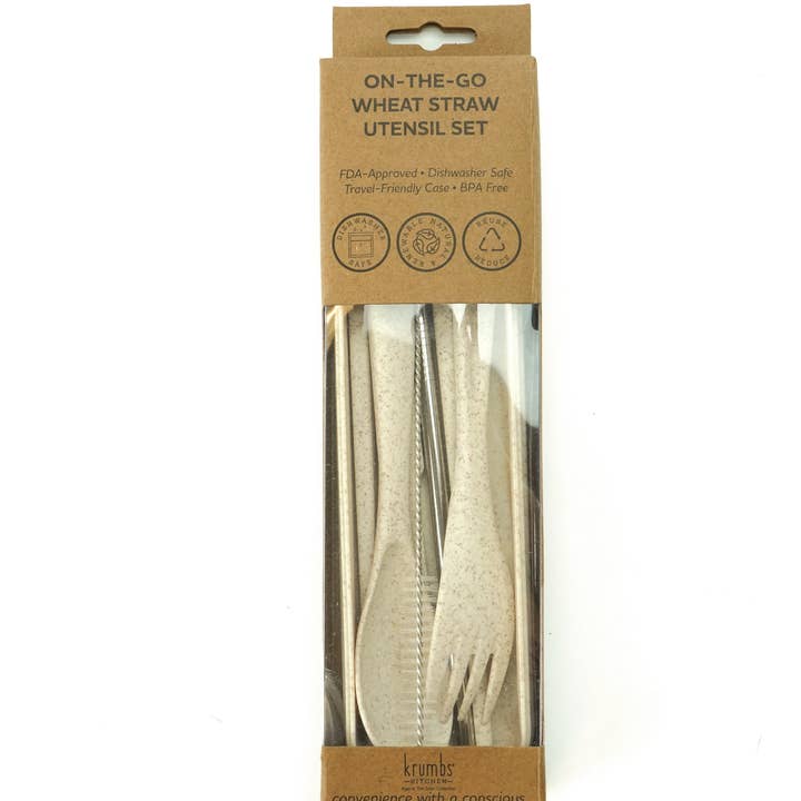 DM Merchandising - Wholesale Assorted Cutlery Set - Krumbs Kitchen Against the Grain Wheat Straw Utensils