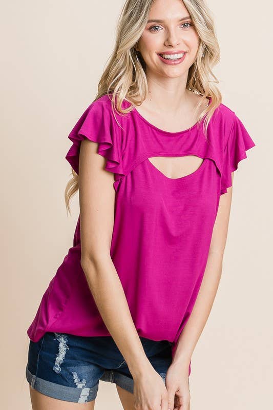 Emerald Collection - Vendita all'ingrosso Tunica - Donna - ETK-8465 Top con maniche a campana in jersey tinta unita24