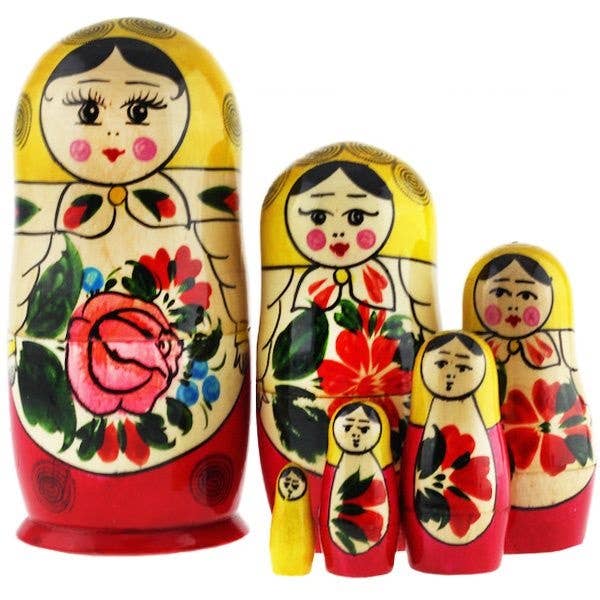 GSZ corporation DBA Gabriella's Gifts - Wholesale Doll - Kids - Traditional RED Nesting Dolls Set, 6 pcs /5" Matryoshkas1