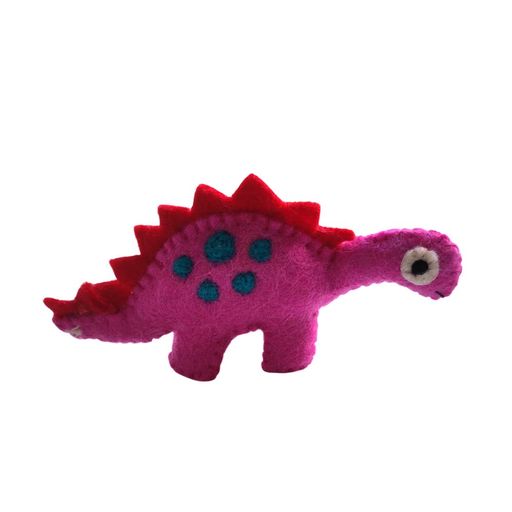 Koseli Handmade – wholesale Stuffed/plush toy – Kids & baby – Dinosaur - small pink with turquoise0