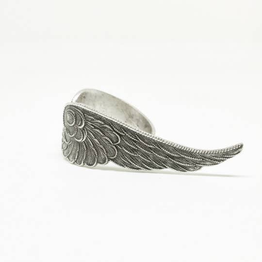 Jenna Scifres Handmade Jewelry - Wholesale Cocktail/Statement Ring - Silver Wing Ring