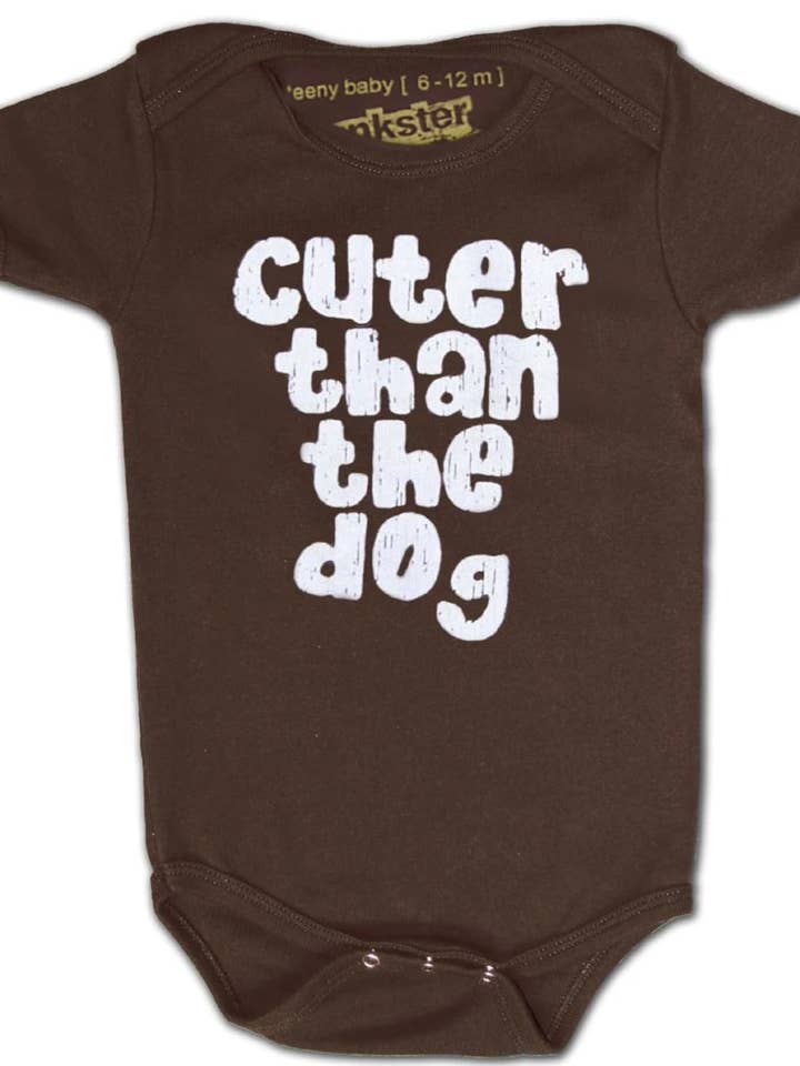 Organic Cuter than the Dog Punksie for wholesale by Punkster Organic Baby