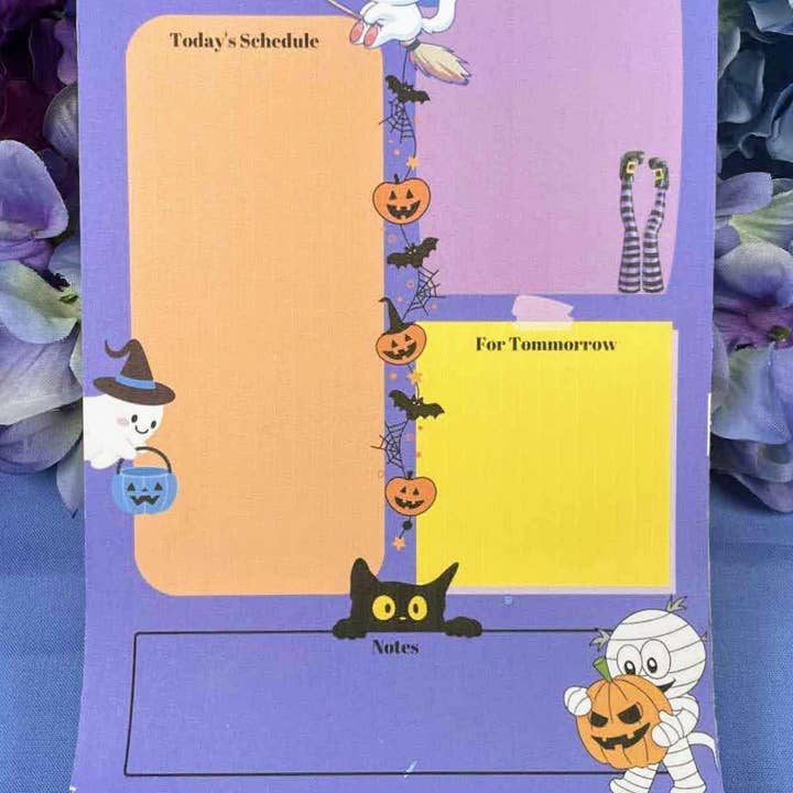 Autumnmist Boutique - Wholesale Planner - Happy Halloween Whiskers Daily Planner Notepad 5.5" x 8.5"2