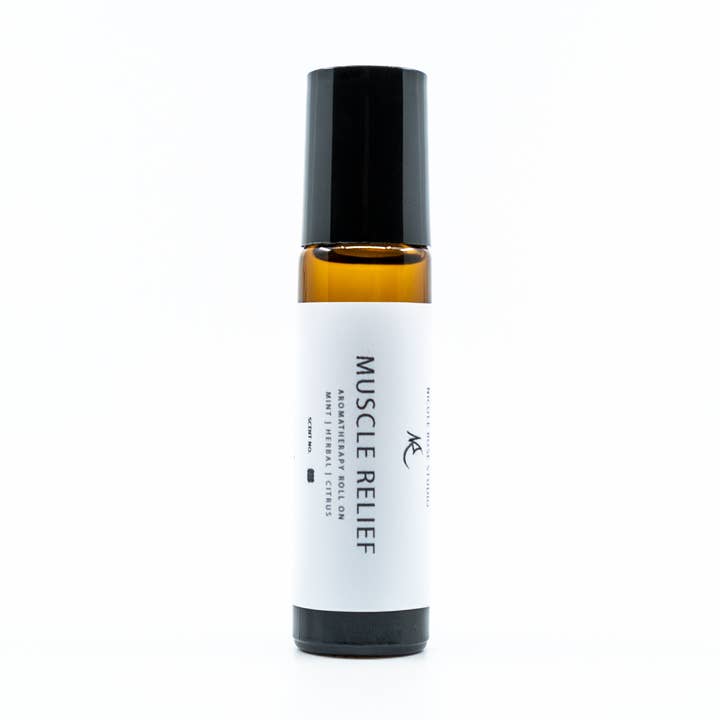 Muscle Relief Essential Oil Roll-On for wholesale by Nicole Rose Studio