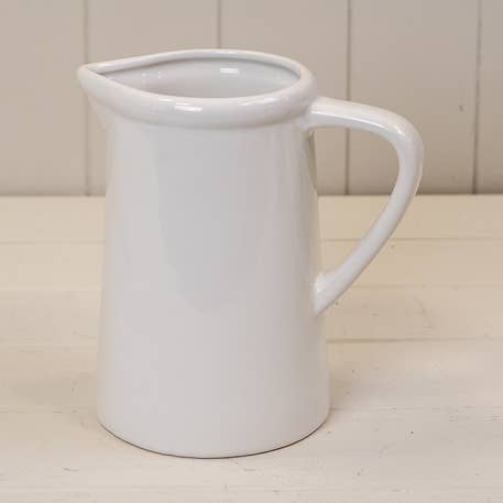 Large White Ceramic Jug for wholesale by Satchville