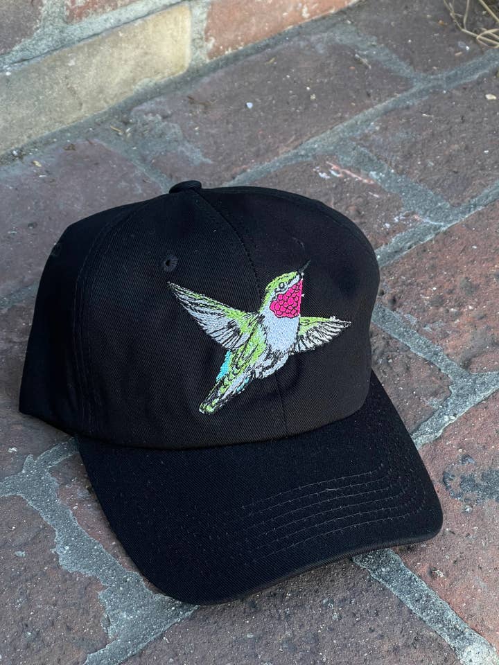 Embroidered Hummingbird Hat for wholesale by The LA Garden