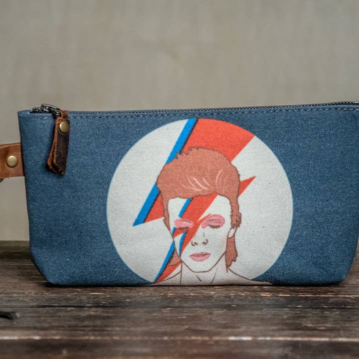 David Bowie Everyday Pouch/Wristlet for wholesale by In Blue Handmade