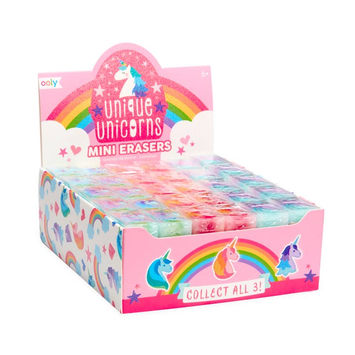 Bobangles - Wholesale Eraser – Child - Ooly Eraser - Unicorn Mini Erasers Display/300