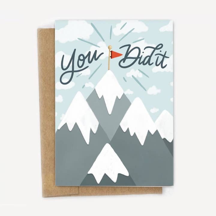You Did It! Mountain Climber Card for wholesale by A Fink & Ink