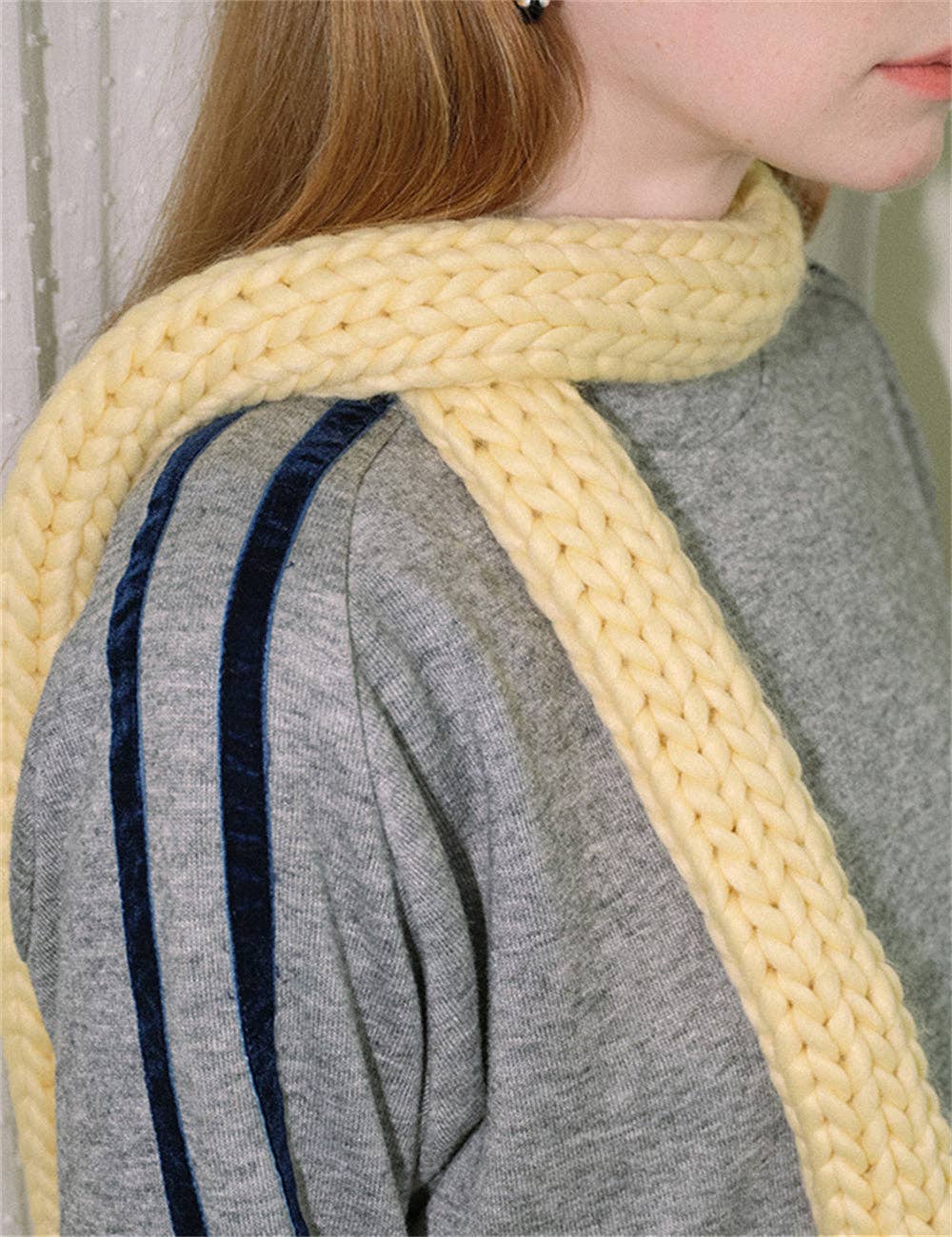 Sweetkama – Großhandel Schal – Damen – Einfarbige dicke Strickschals für Damen YW40316