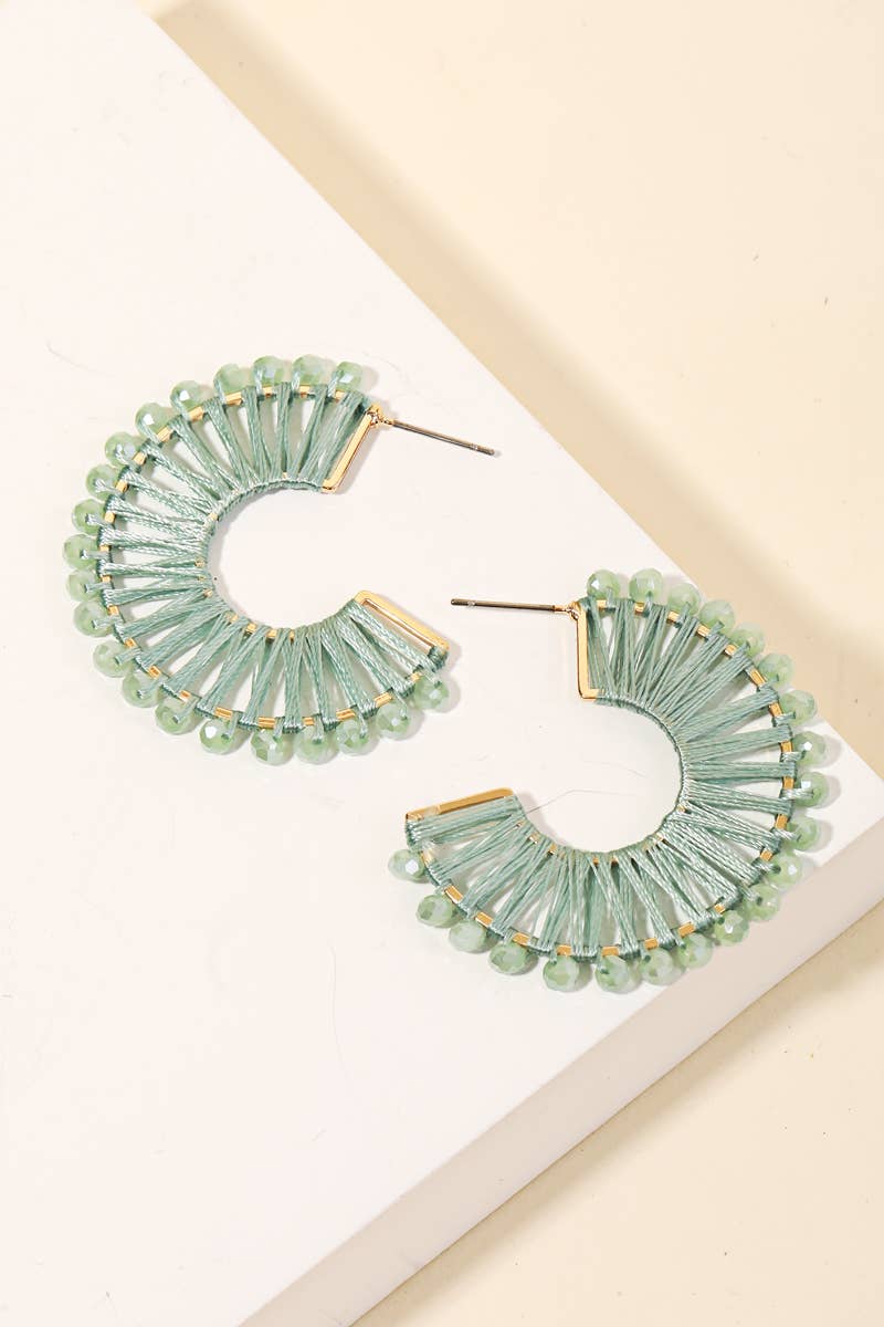 Anarchy Street - Wholesale Hoop earrings - Bead Threaded Hoop Earrings6