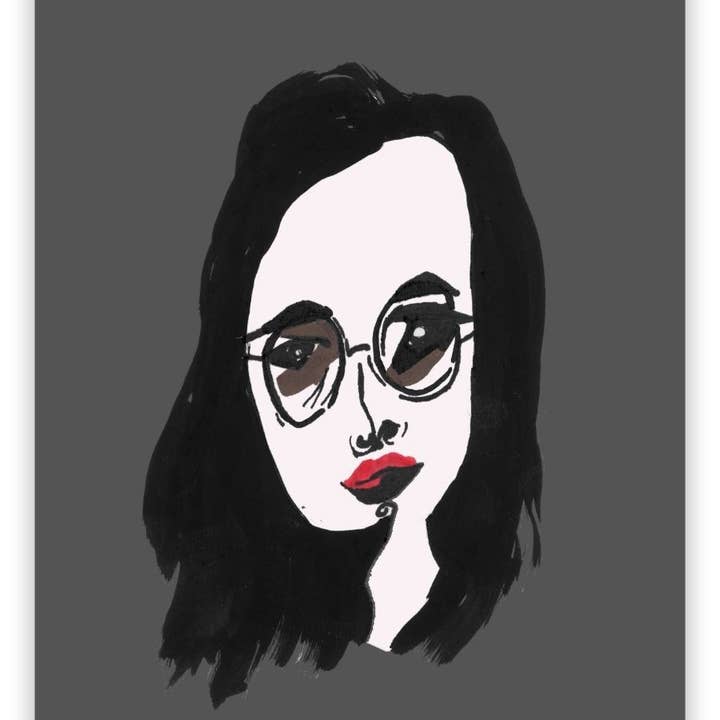 Contemporary Art Print Female Portrait Drawing for wholesale by ArtbyHaise