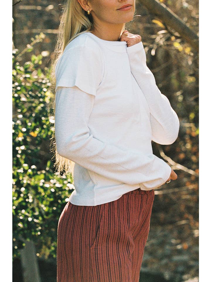 White Vintage Slub Tee for wholesale on Faire
