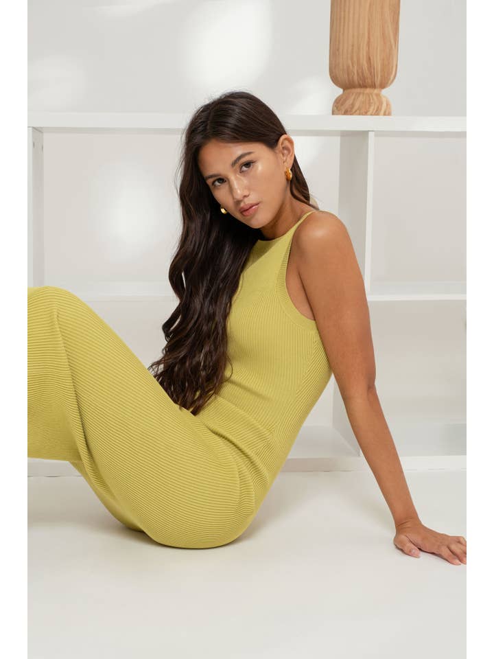 The Workshop Studio – Engroshandel Kjole - Dame – RIBSTRIKKET TANK MIDIKJOLE33