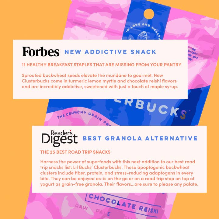 Lil Bucks - Wholesale Granola - Clusterbucks Gut Friendly Granola - Chocolate Sea Salt- 6pk