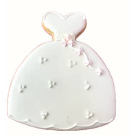 Ball Gown Wedding Dress With Pink Flowers for wholesale by The Frosted Baker