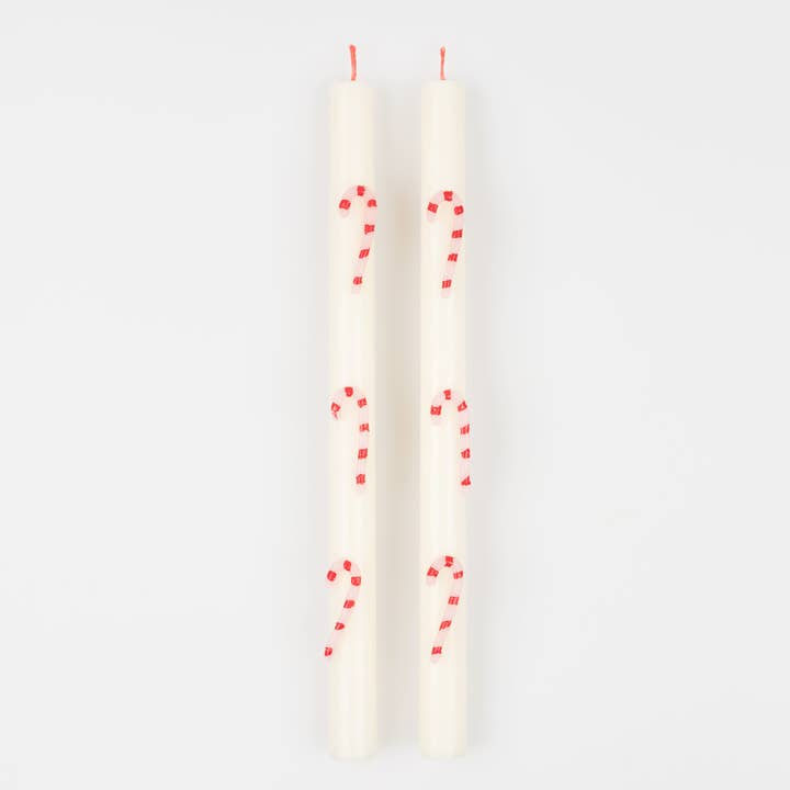 Meri Meri - Wholesale Tapered Candle/Candlestick - Candy Cane Table Candles1