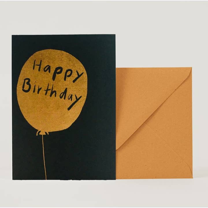 Happy Birthday Golden Balloon for wholesale by superjujupress