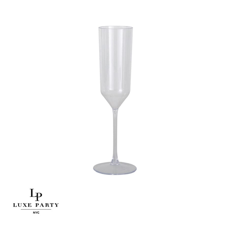 Luxe Party - Wholesale Champagne Flute - Upscale Round Clear Plastic Flute Cups | 4 Cups1