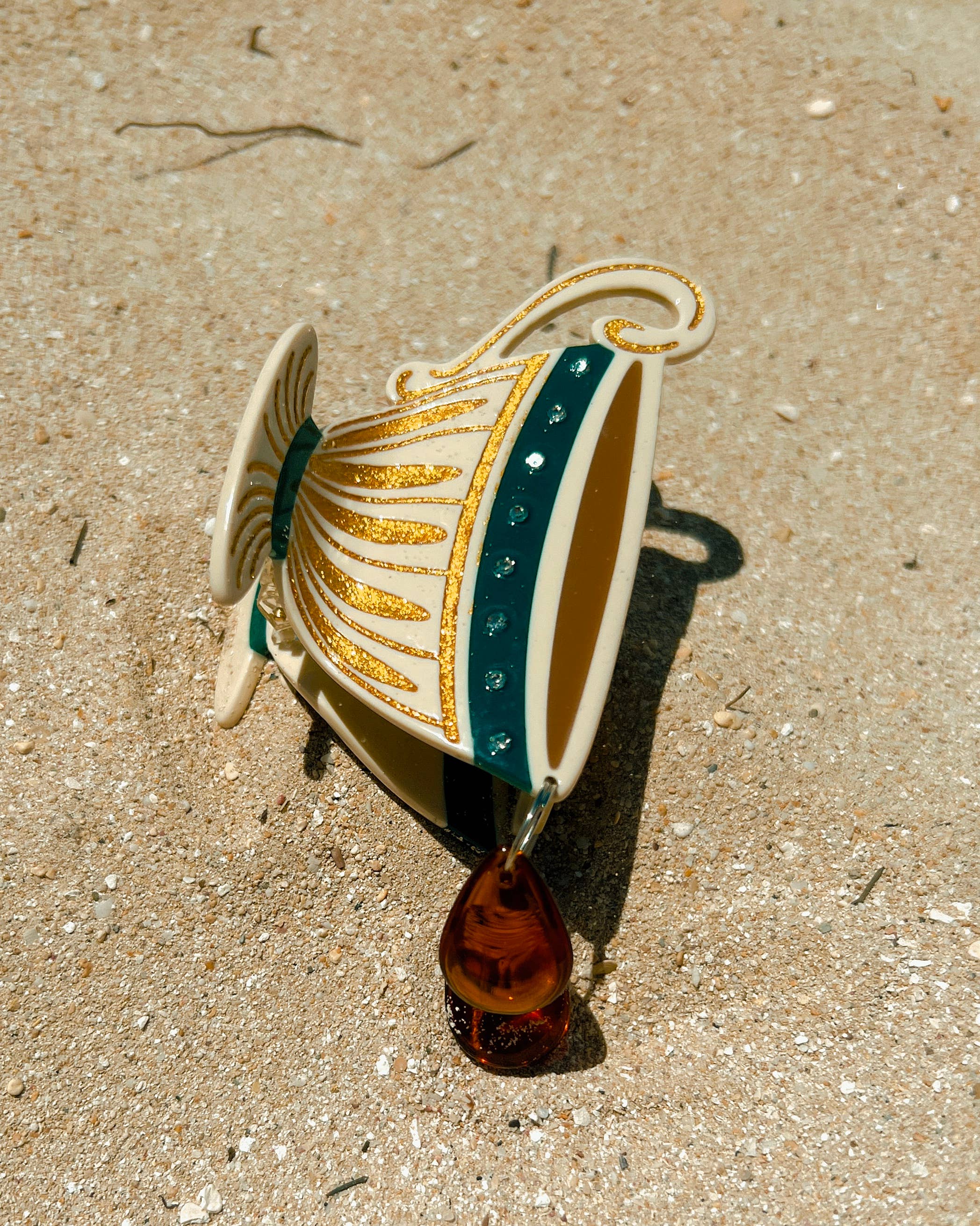 Lassoed Moon - Wholesale Hair Clip - Women's - Royal-Tea Claw Clip3