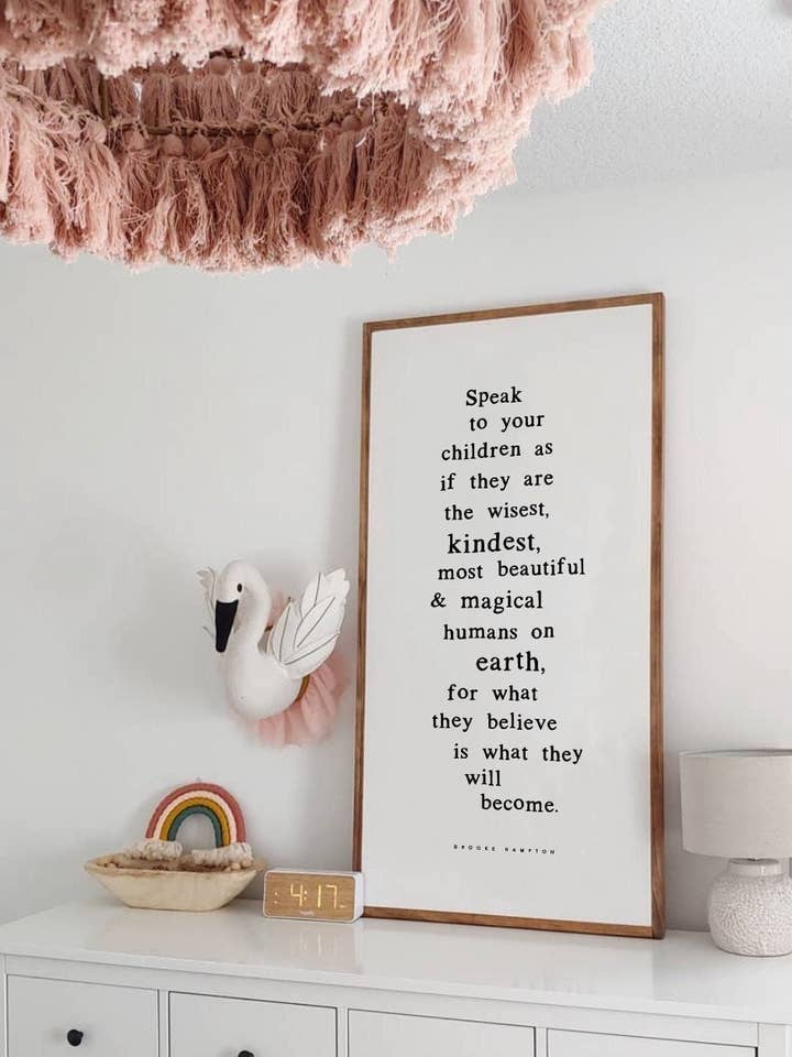 Panneau en bois Speak To Your Children As If They Are The Wisest pour la vente par The Shed Interiors
