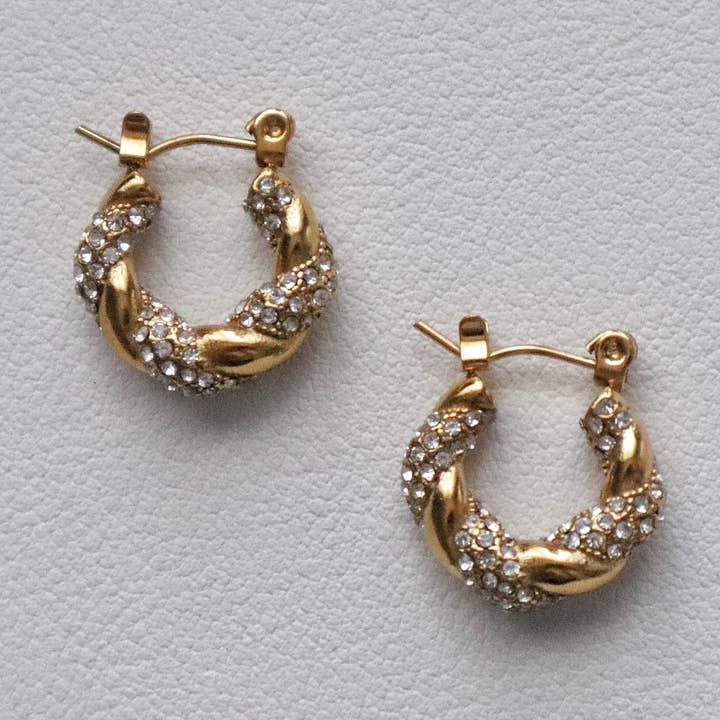 Mia Hoops | Small CZ Hoops for wholesale by JESSA Jewelry