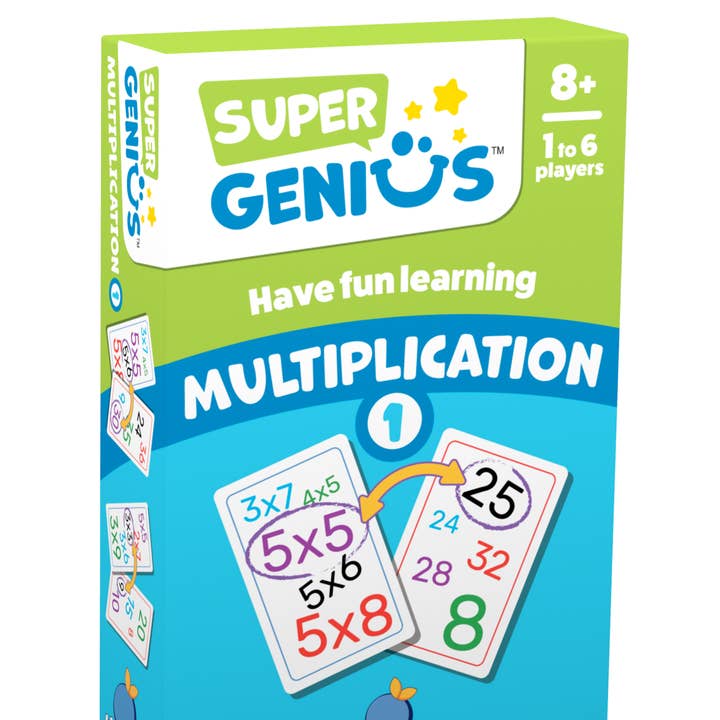 Super Genius Multiplication 1 : The Clever Card Challenge for wholesale by Blue Orange Games