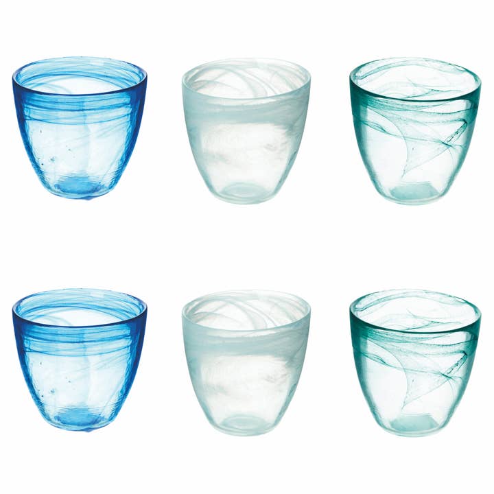 ALBÂTRE OCÉAN BOMBÉ SET DE 6 VERRES 280 ML pour la vente par VdE Tivoli 1996