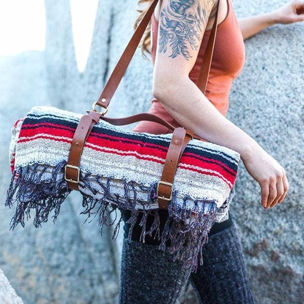 West Path - Wholesale Yoga Mat - Blanket Carrier Strap / Yoga Mat Carrier - Vegan Leather