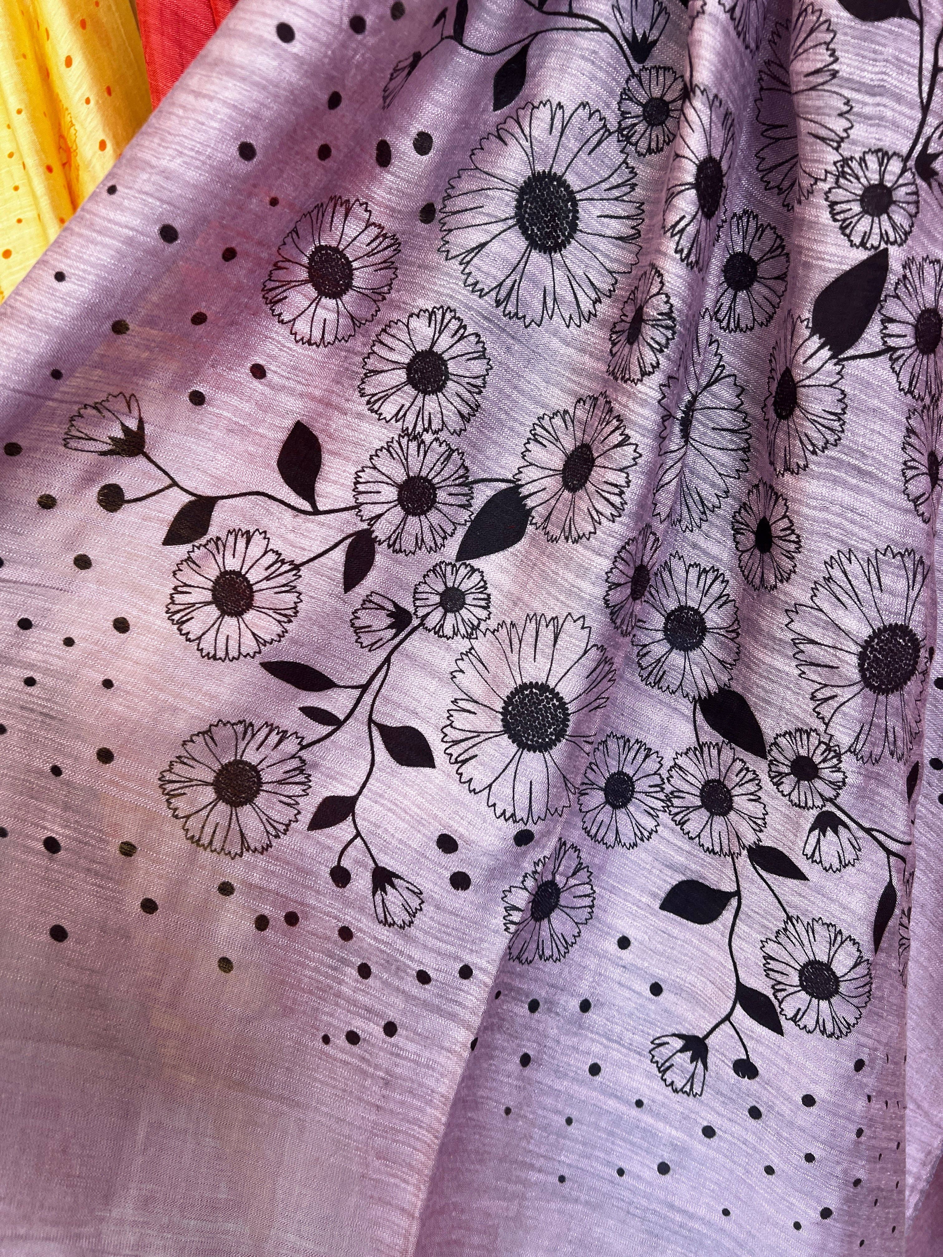 Wooven - Wholesale Scarf - Women's - Screen Printed Silk Blend Scarves in 13 colors and patterns, hand printed in Vietnam15