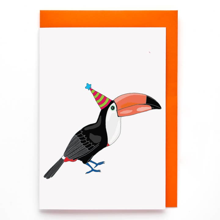 Tarjeta de cumpleaños tucán | Tarjeta de felicitación de celebración | Tropical para venta al por mayor de You've Got Pen On Your Face