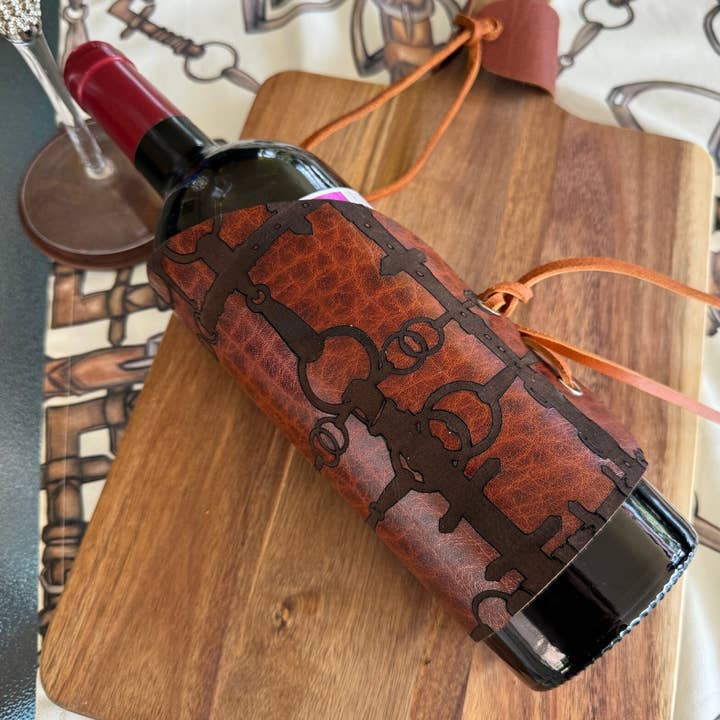All Designs Equine - Wholesale Dinner & Cloth Napkin - Leather Equestrian Party Wine Cousy Rein and Bit Artwork6