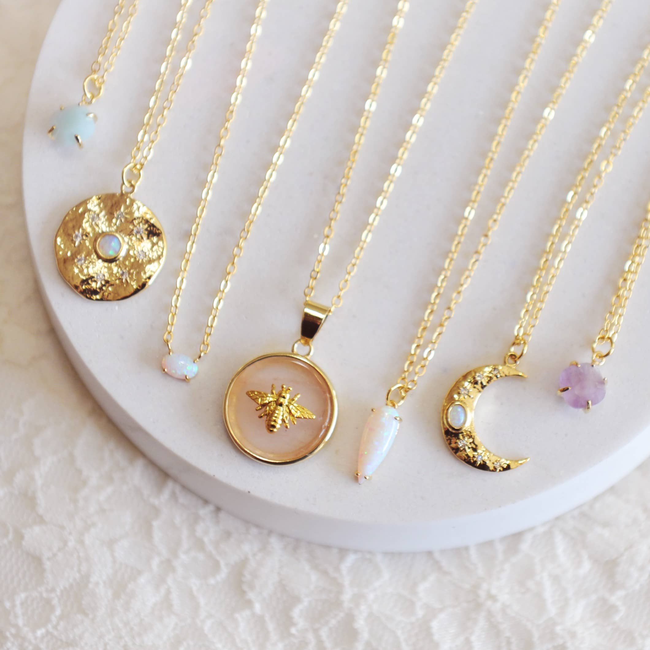 Oh So Lovely - Wholesale Pendant/Charm Necklace - Lola Bee Necklace Rose Quartz2