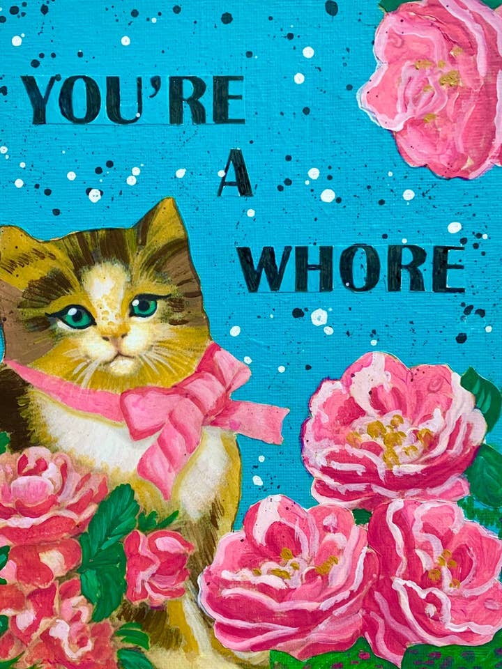 Whore Nasty Kitty Print for wholesale by Gascot Inc.