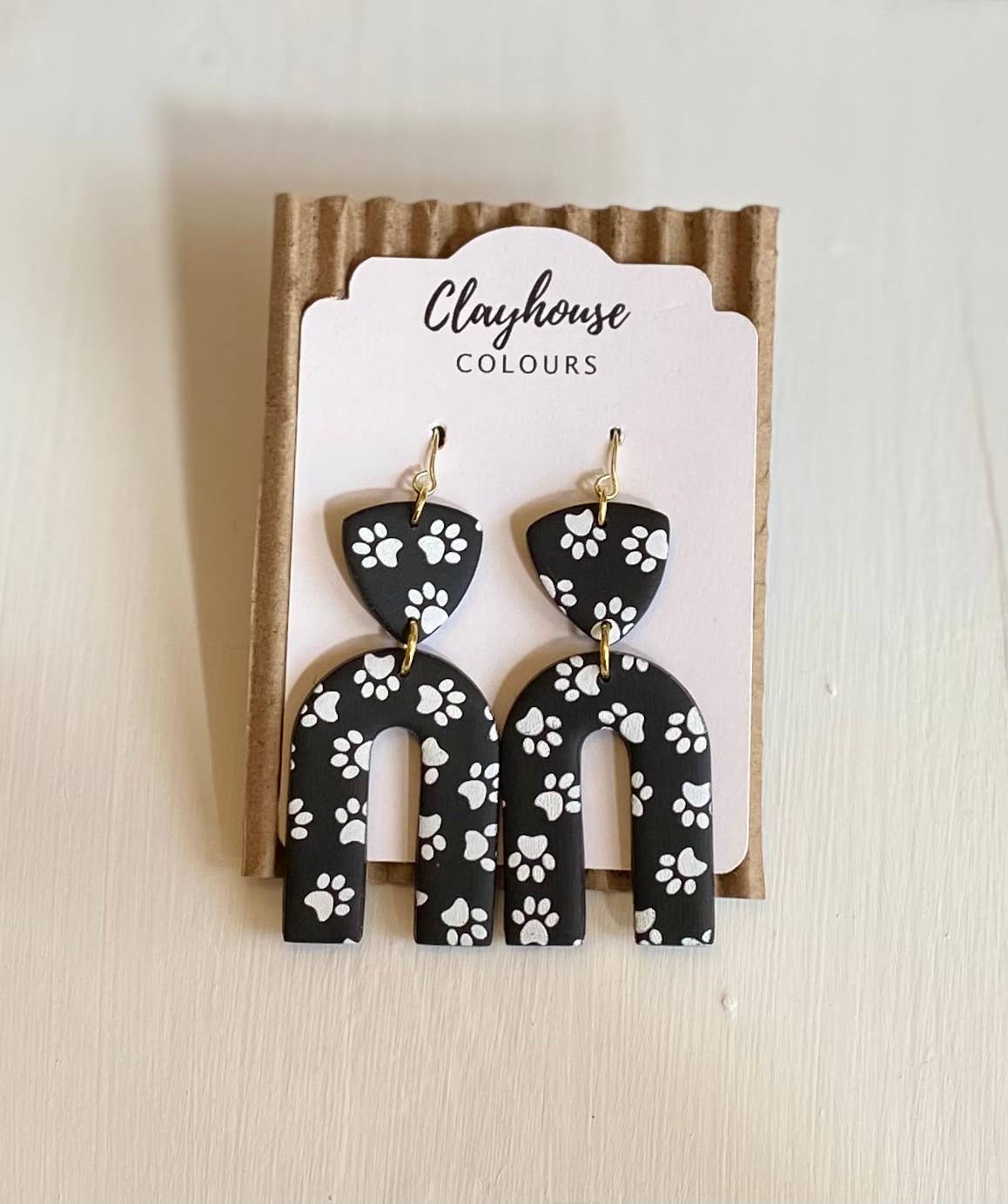 Clayhouse Colours - Wholesale Dangle Earrings - Paw Print Clay Earrings4