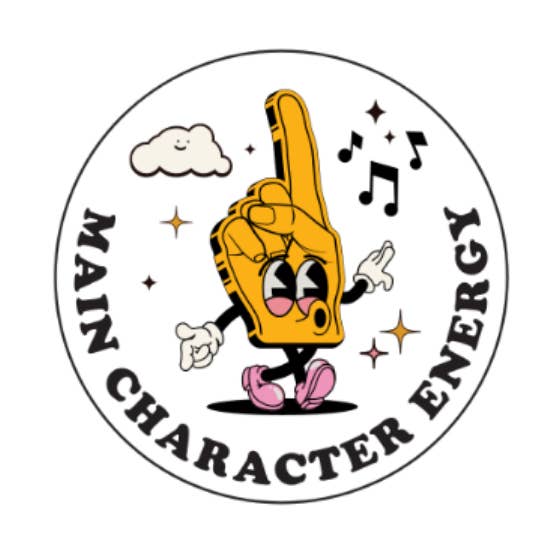Main Character Energy Die-Cut Sticker for wholesale by Kalan