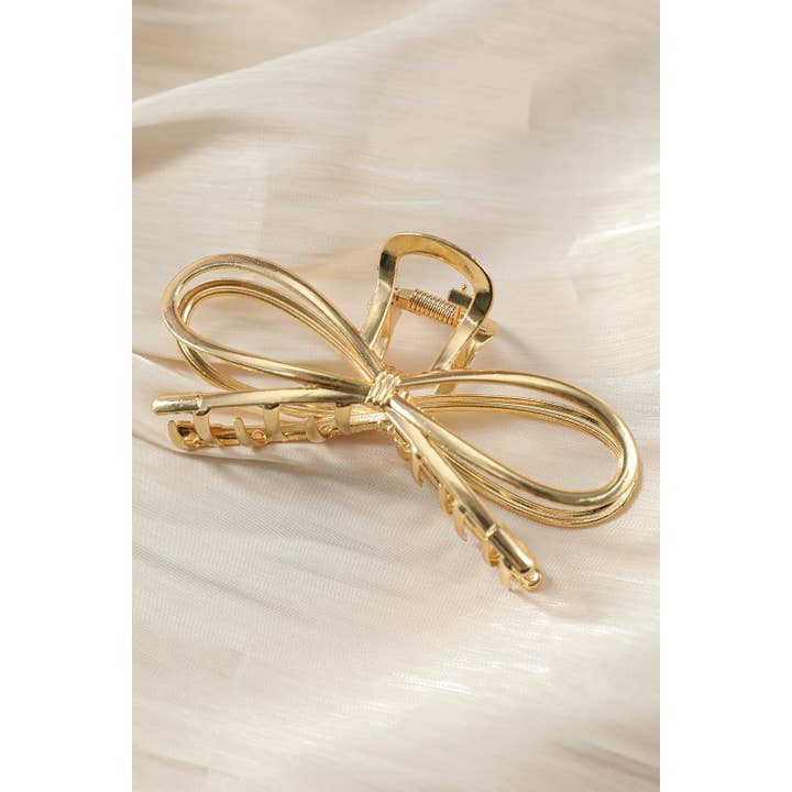 Gold LDC Bowknot Shape Claw Clip for wholesale on Faire