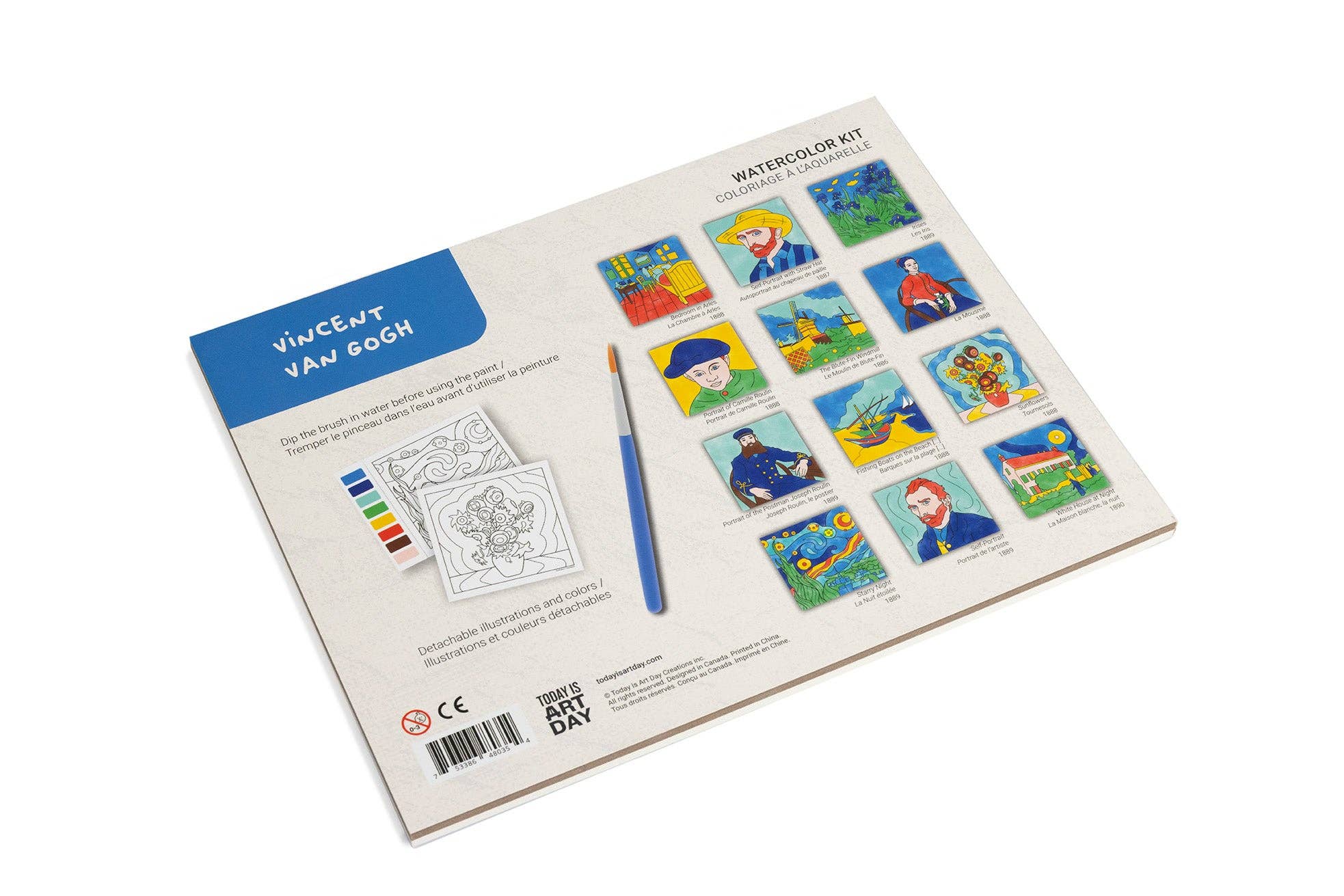 Today is Art Day - Wholesale DIY Craft Kit - Kids - Vincent van Gogh - Watercolor Kit2