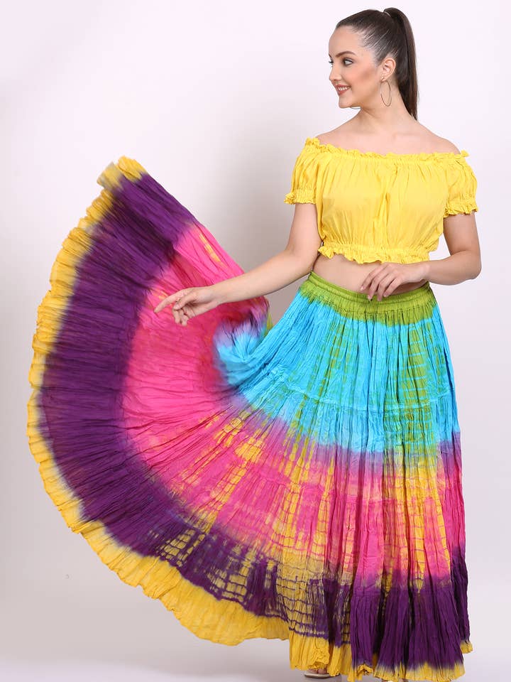 Wevez - Wholesale Skirt - Women's - American Tribal Style 25 Yards Cotton Renaissance skirt